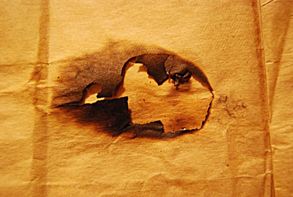 Crumpled Burned Paper Texture