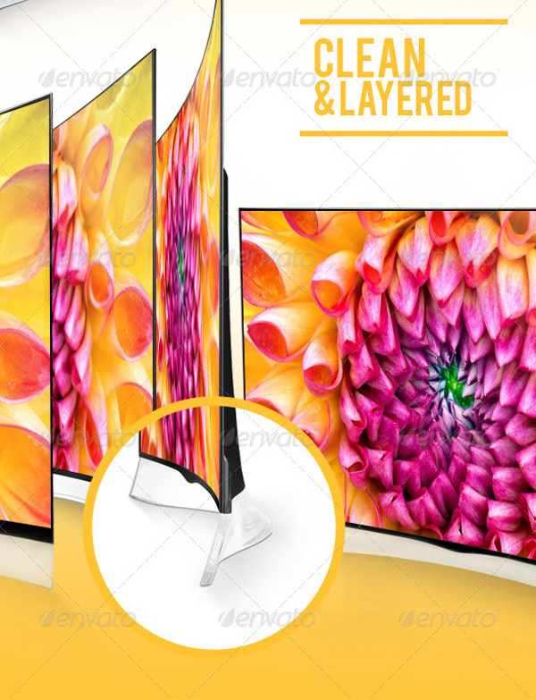 Curved TV Mockups Pack