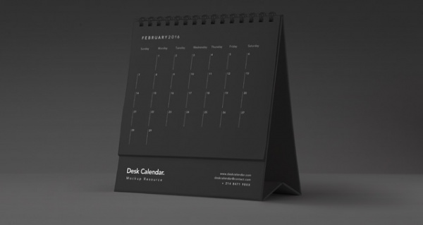 Customizable Desk Calendar Mockup