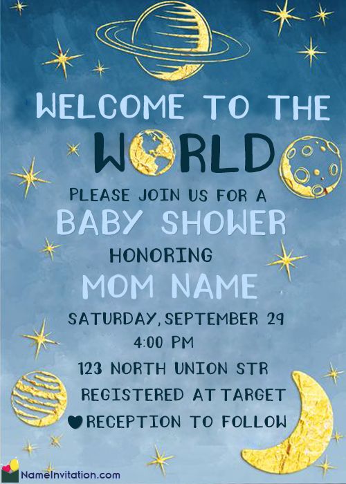 Cute Indian Baby Shower Invitation Card