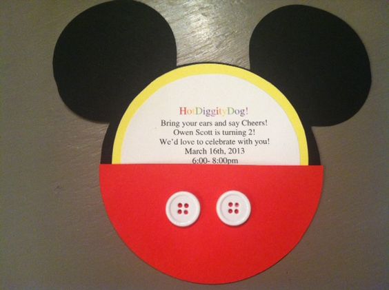 DIY Mickey Mouse Invitations and party!