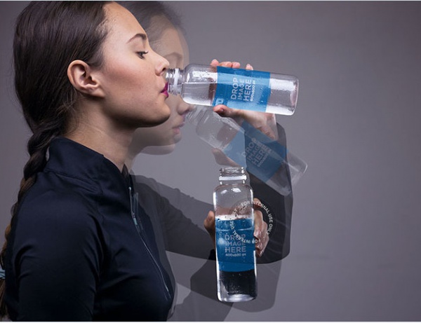 Drinking Water Bottle Photo Mockup