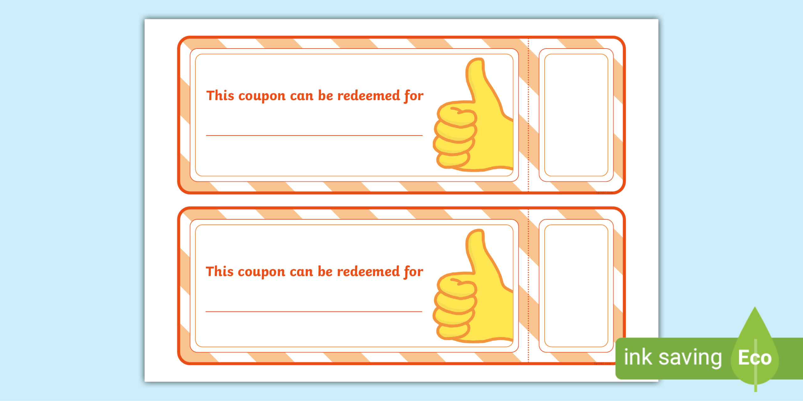 Editable Reward Coupon Template