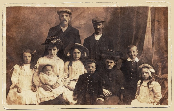 Family Portrait Vintage Old Photography