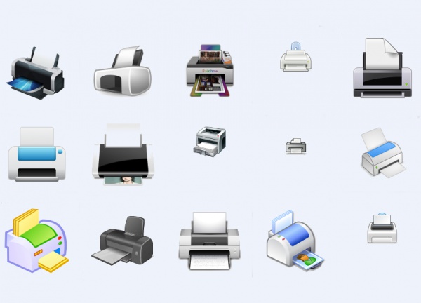 Flat Printer Icons For you