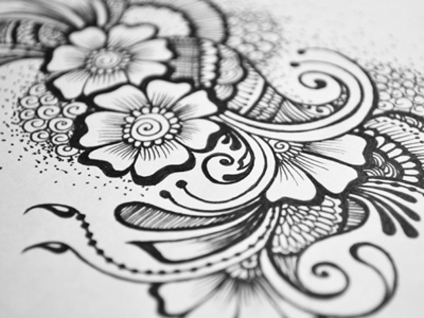 Zentangle Abstract Illustration Doodle Handdrawing Patterns Stock  Illustration  Illustration of flower antistress 100749403