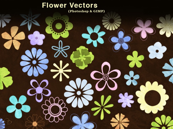 Flower Vectors Photoshop