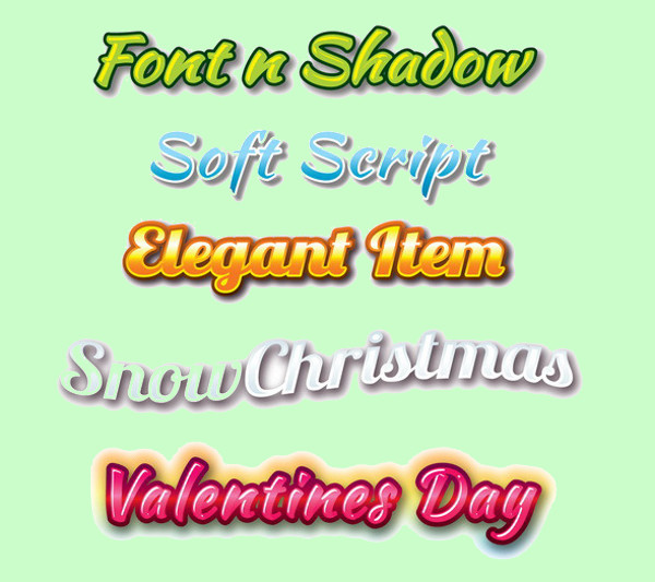 Font n Shadow Graphic Styles for Ai