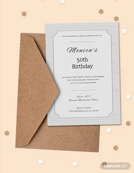 free formal birthday invitation template