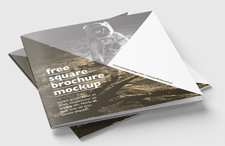 Free PSD Square Brochure Mockup