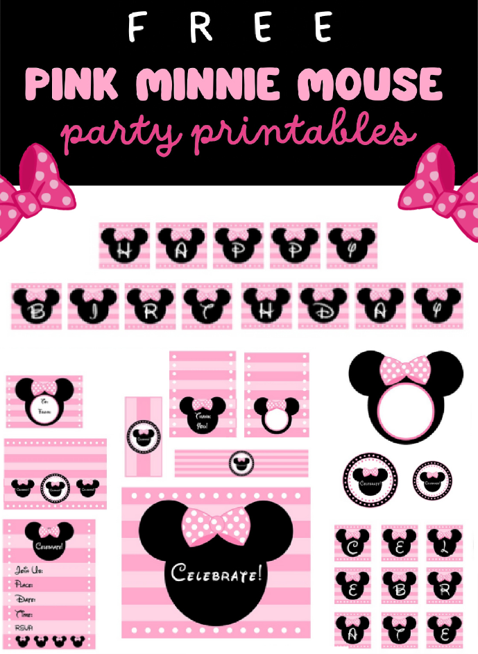  Free Pink Minnie Mouse Party Printables