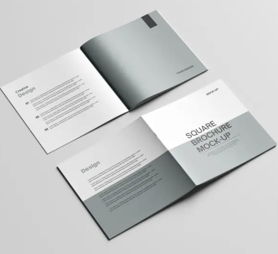 Free Square Brochure Mockup PSD