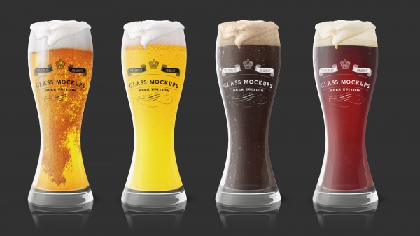 Fresh Beer Glass Mockup