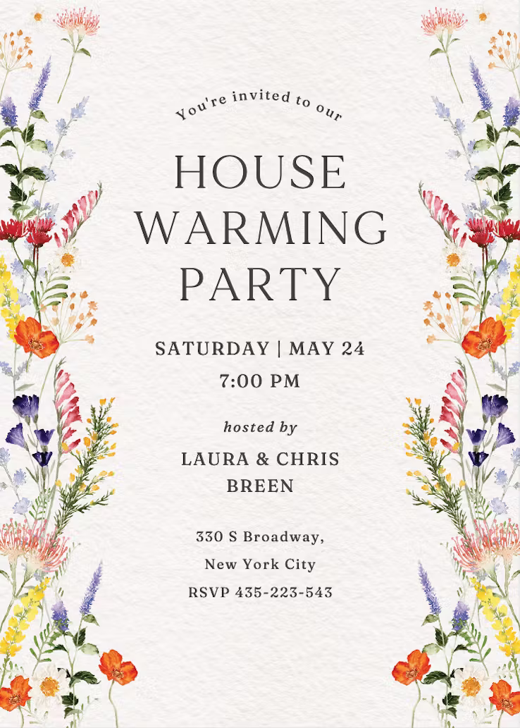 Fully Editable Housewarming Party Invitation