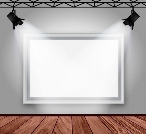 Gallery room interior Mockup