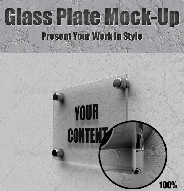 Glass Plate Frame Mockup