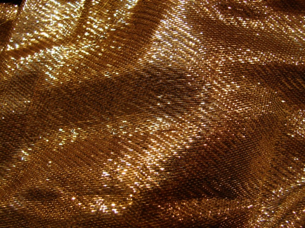 Gold Tinsel Fabric Texture