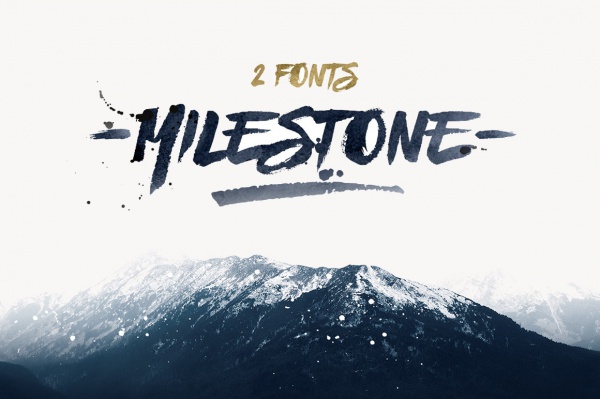 Hand Splattered Milestone Font