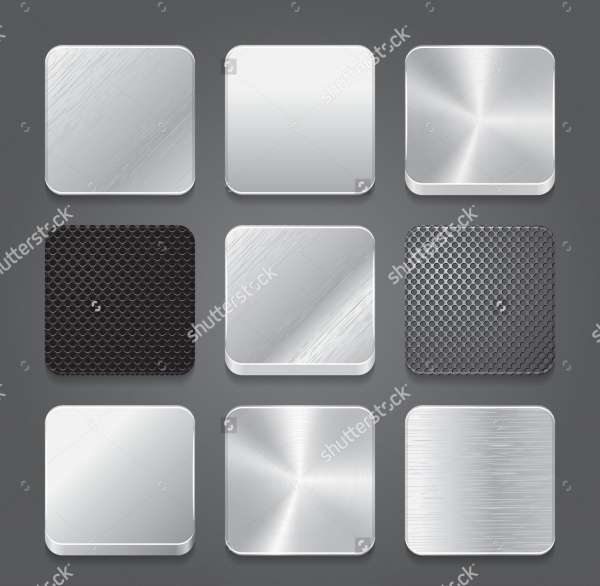 High Resolution Metal Button Vector