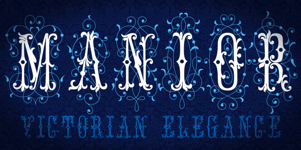 Historical Flourish Embroidery Font