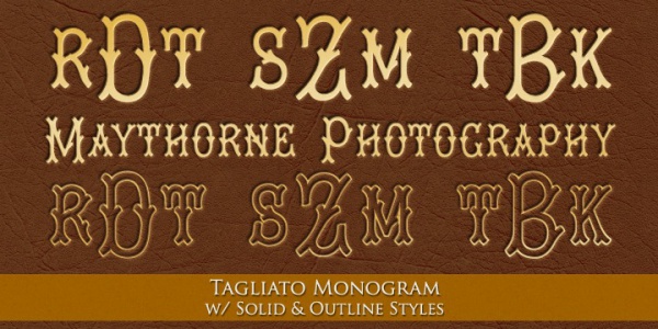 Historical monogram decorative Font