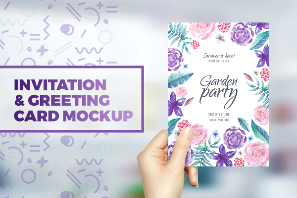 Invitation & Greeting Card Mockup