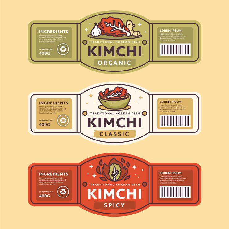 Kimchi Label Collection Design