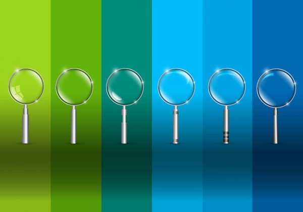 Magnifying glass vectors