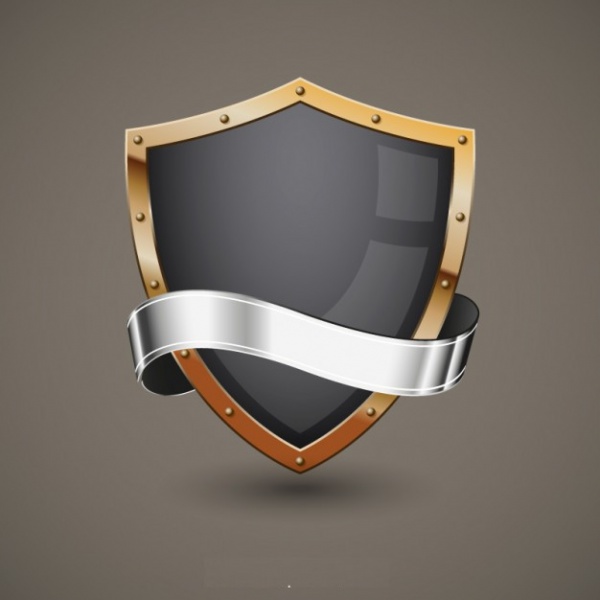 Metallic shield Vector
