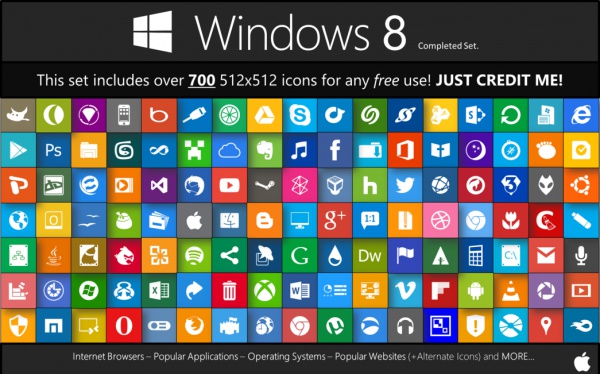 Metro Ui Icon Set