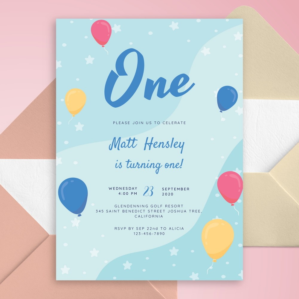 Milky-Way-Sky-Balloons-Baby-1st-Birthday-Invitation