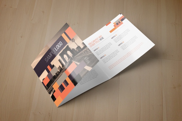 Minimal Square Trifold Brochure
