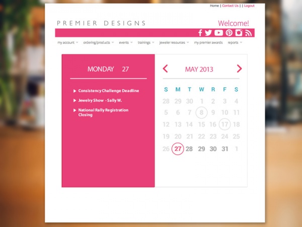 Mockup Event Calendar