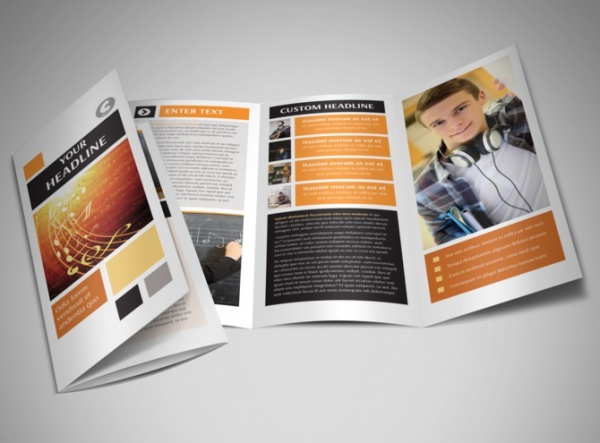 Music School Tri-Fold Brochure Design