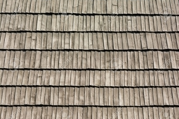 Old Roof Texture With Wood Tiles