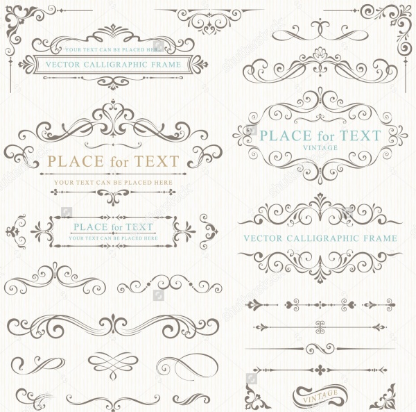 Ornate frames and scroll elements