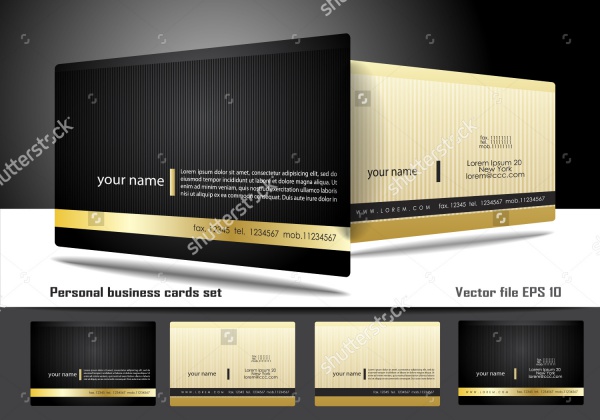 Personal business cards set