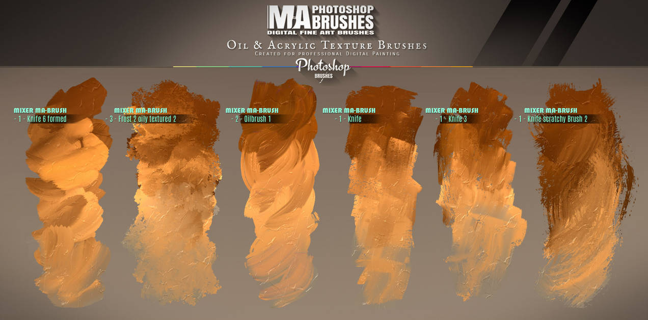 Photoshop Painting Brushes Oil Texture Brush Pack