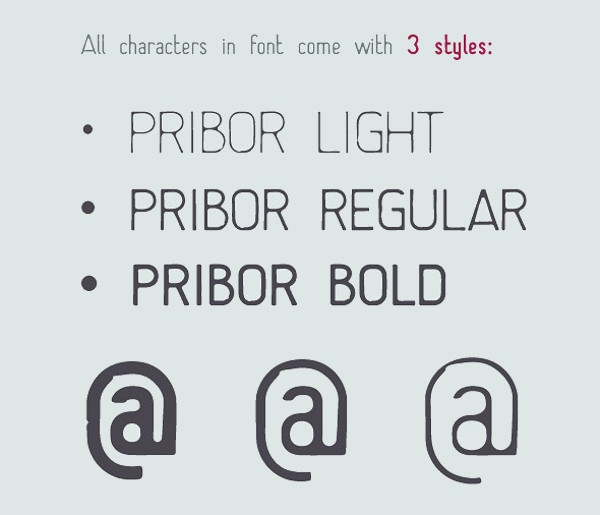 Pribor – Clean Lo-Fi Stencil Font With Cyrillic