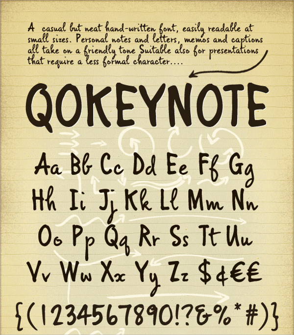 Qokeynote Handwritten Casual Lettering Font
