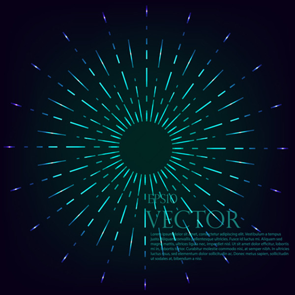 Radiation effects circle vector