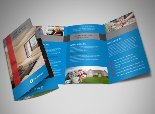 Real Estate Home for Sale Tri-Fold Brochure