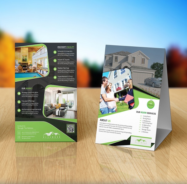 Real Estate Table Tent Brochure