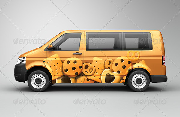 Realistic Van Mockup