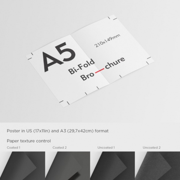 Realistic a5 flyer mock up