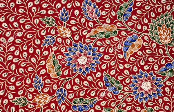 Red and blue Batik Pattern