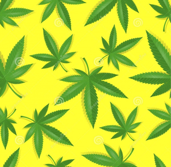 Seamless marijuana cannabis pattern