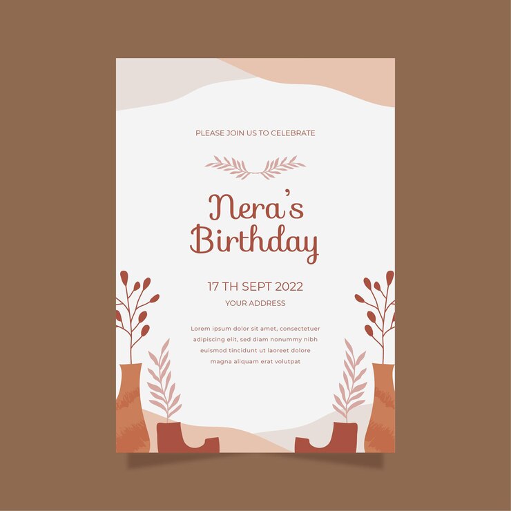 Simple First Birthday Invitation