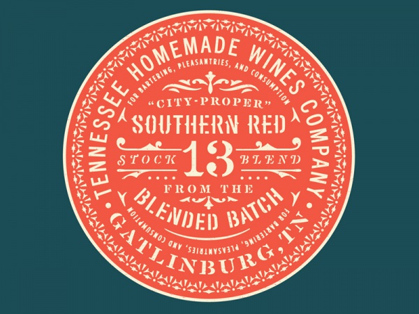 Southern Red Wine Label Design
