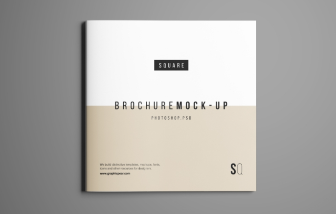 Square Brochure Mockup PSD